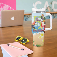 Guyana Christmas Tumbler With Handle Macaw Red-fan Parrot Tropical Vibes - Wonder Print Shop