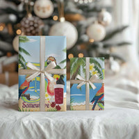 Guyana Christmas Wrapping Paper Macaw Red-fan Parrot Tropical Vibes - Wonder Print Shop