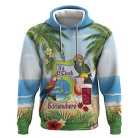 Guyana Christmas Zip Hoodie Macaw Red-fan Parrot Tropical Vibes - Wonder Print Shop