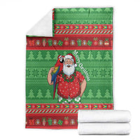 Guyana Christmas Blanket Santa With Macaw Parrot Merry Xmas - Wonder Print Shop