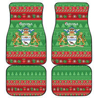 Guyana Christmas Car Mats Santa With Macaw Parrot Merry Xmas - Wonder Print Shop