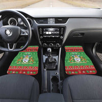 Guyana Christmas Car Mats Santa With Macaw Parrot Merry Xmas - Wonder Print Shop