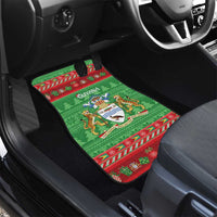 Guyana Christmas Car Mats Santa With Macaw Parrot Merry Xmas - Wonder Print Shop