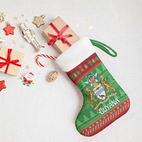 Guyana Christmas Stocking Santa With Macaw Parrot Merry Xmas - Wonder Print Shop