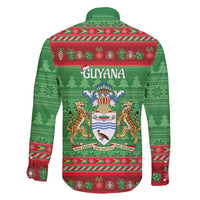 Guyana Christmas Family Matching Long Sleeve Bodycon Dress and Hawaiian Shirt Santa With Macaw Parrot Merry Xmas - Wonder Print Shop