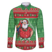 Guyana Christmas Family Matching Short Sleeve Bodycon Dress and Hawaiian Shirt Santa With Macaw Parrot Merry Xmas - Wonder Print Shop
