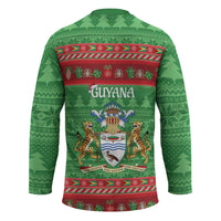 Guyana Christmas Hockey Jersey Santa With Macaw Parrot Merry Xmas - Wonder Print Shop
