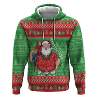 Guyana Christmas Hoodie Santa With Macaw Parrot Merry Xmas - Wonder Print Shop