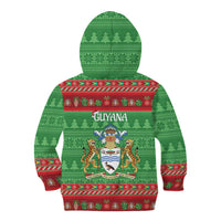 Guyana Christmas Kid Hoodie Santa With Macaw Parrot Merry Xmas - Wonder Print Shop