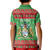 Guyana Christmas Kid Polo Shirt Santa With Macaw Parrot Merry Xmas - Wonder Print Shop