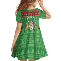 Guyana Christmas Kid Short Sleeve Dress Santa With Macaw Parrot Merry Xmas - Wonder Print Shop