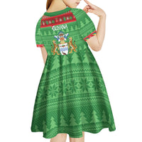 Guyana Christmas Kid Short Sleeve Dress Santa With Macaw Parrot Merry Xmas - Wonder Print Shop