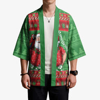 Guyana Christmas Kimono Santa With Macaw Parrot Merry Xmas - Wonder Print Shop