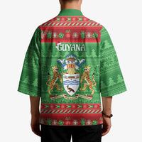 Guyana Christmas Kimono Santa With Macaw Parrot Merry Xmas - Wonder Print Shop