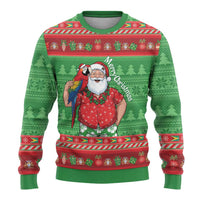 Guyana Christmas Ugly Christmas Sweater Santa With Macaw Parrot Merry Xmas - Wonder Print Shop