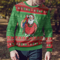 Guyana Christmas Ugly Christmas Sweater Santa With Macaw Parrot Merry Xmas - Wonder Print Shop