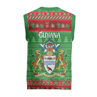 Guyana Christmas Knitted V-Neck Vest Santa With Macaw Parrot Merry Xmas - Wonder Print Shop
