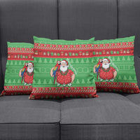 Guyana Christmas Pillow Cover Santa With Macaw Parrot Merry Xmas - Wonder Print Shop
