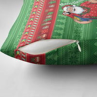 Guyana Christmas Pillow Cover Santa With Macaw Parrot Merry Xmas - Wonder Print Shop