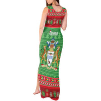 Guyana Christmas Tank Maxi Dress Santa With Macaw Parrot Merry Xmas - Wonder Print Shop