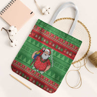 Guyana Christmas Tote Bag Santa With Macaw Parrot Merry Xmas - Wonder Print Shop