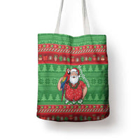 Guyana Christmas Tote Bag Santa With Macaw Parrot Merry Xmas - Wonder Print Shop