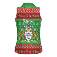 Guyana Christmas Women Sleeveless Polo Shirt Santa With Macaw Parrot Merry Xmas - Wonder Print Shop