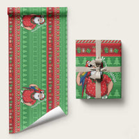 Guyana Christmas Wrapping Paper Santa With Macaw Parrot Merry Xmas - Wonder Print Shop