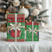 Guyana Christmas Wrapping Paper Santa With Macaw Parrot Merry Xmas - Wonder Print Shop