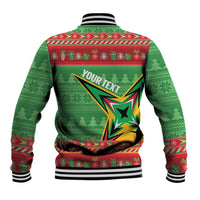 Personalized Guyana Cricket Christmas Baseball Jacket Amazon Warriors Merry Xmas - Wonder Print Shop