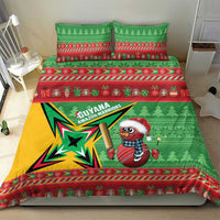 Guyana Cricket Christmas Bedding Set Amazon Warriors Merry Xmas - Wonder Print Shop