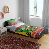 Guyana Cricket Christmas Bedding Set Amazon Warriors Merry Xmas - Wonder Print Shop