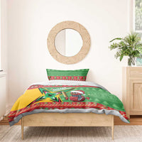 Guyana Cricket Christmas Bedding Set Amazon Warriors Merry Xmas - Wonder Print Shop
