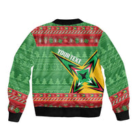 Personalized Guyana Cricket Christmas Bomber Jacket Amazon Warriors Merry Xmas - Wonder Print Shop