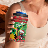 Personalized Guyana Cricket Christmas 4 in 1 Can Cooler Tumbler Amazon Warriors Merry Xmas - Wonder Print Shop