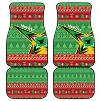 Personalized Guyana Cricket Christmas Car Mats Amazon Warriors Merry Xmas - Wonder Print Shop
