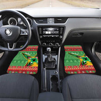 Personalized Guyana Cricket Christmas Car Mats Amazon Warriors Merry Xmas - Wonder Print Shop