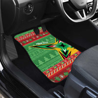 Personalized Guyana Cricket Christmas Car Mats Amazon Warriors Merry Xmas - Wonder Print Shop
