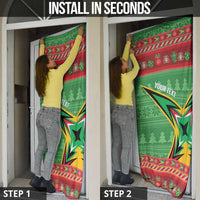 Personalized Guyana Cricket Christmas Door Cover Amazon Warriors Merry Xmas - Wonder Print Shop