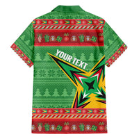 Personalized Guyana Cricket Christmas Family Matching Off Shoulder Maxi Dress and Hawaiian Shirt Amazon Warriors Merry Xmas - Wonder Print Shop