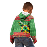 Personalized Guyana Cricket Christmas Kid Hoodie Amazon Warriors Merry Xmas - Wonder Print Shop