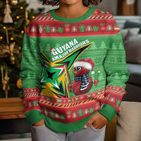 Personalized Guyana Cricket Christmas Kid Ugly Christmas Sweater Amazon Warriors Merry Xmas - Wonder Print Shop