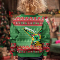 Personalized Guyana Cricket Christmas Kid Ugly Christmas Sweater Amazon Warriors Merry Xmas - Wonder Print Shop