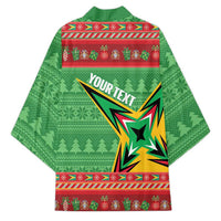 Personalized Guyana Cricket Christmas Kimono Amazon Warriors Merry Xmas - Wonder Print Shop