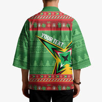 Personalized Guyana Cricket Christmas Kimono Amazon Warriors Merry Xmas - Wonder Print Shop