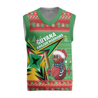 Personalized Guyana Cricket Christmas Knitted V-Neck Vest Amazon Warriors Merry Xmas - Wonder Print Shop