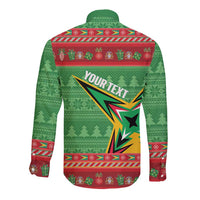 Personalized Guyana Cricket Christmas Long Sleeve Button Shirt Amazon Warriors Merry Xmas - Wonder Print Shop