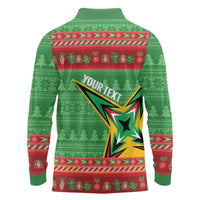 Personalized Guyana Cricket Christmas Long Sleeve Polo Shirt Amazon Warriors Merry Xmas - Wonder Print Shop