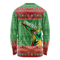 Personalized Guyana Cricket Christmas Long Sleeve Shirt Amazon Warriors Merry Xmas - Wonder Print Shop