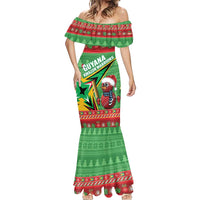 Personalized Guyana Cricket Christmas Mermaid Dress Amazon Warriors Merry Xmas - Wonder Print Shop